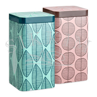 Komplet puszek JM `Leaf` kwadratowych 500g